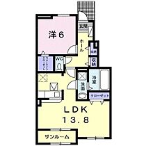 スエルテB  ｜ 岡山県岡山市南区箕島（賃貸アパート1LDK・1階・54.18㎡） その2