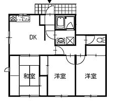 谷山コーポA 3DKの間取図画像