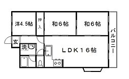 YSビル岡南 3LDKの間取図画像