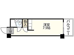 第三木下マンション ワンルームの間取図画像
