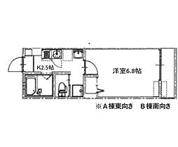 カーム広瀬町Ａ棟 1階1Kの間取り