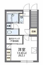 レオパレスイシハラ2 1Kの間取図画像