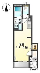 マンダリーヌ ワンルームの間取図画像