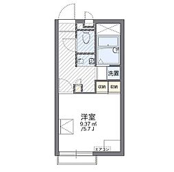 レオパレス西大寺南 1Kの間取図画像