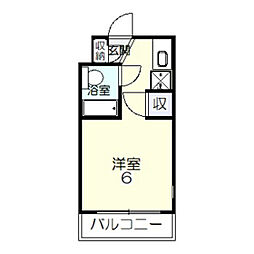 メープルタウン 1Kの間取図画像