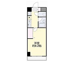 マローン京町 1Kの間取図画像