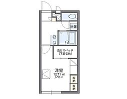 レオパレス大田北館 1Kの間取図画像