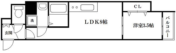 GROOVE今福鶴見 808｜大阪府大阪市鶴見区緑1丁目(賃貸マンション1LDK・8階・30.00㎡)の写真 その2