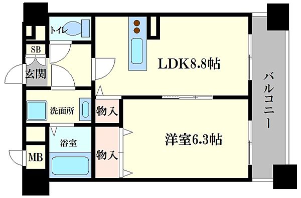 リヴェール楠根 ｜大阪府大阪市城東区新喜多東2丁目(賃貸マンション1LDK・5階・38.69㎡)の写真 その2