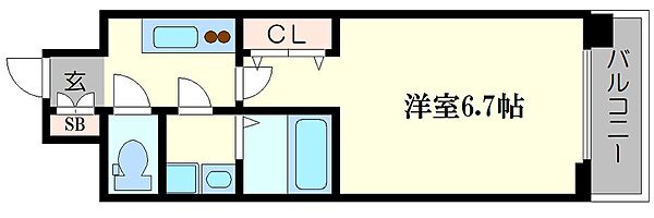 ADORE城東中央 504｜大阪府大阪市城東区中央2丁目(賃貸マンション1K・5階・22.32㎡)の写真 その2