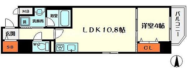 ラフォート城北公園 204｜大阪府大阪市旭区生江3丁目(賃貸マンション1LDK・2階・38.35㎡)の写真 その2