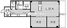 リブウッド大阪城 204 ｜ 大阪府大阪市都島区片町1丁目4-12（賃貸マンション2LDK・2階・59.59㎡） その2