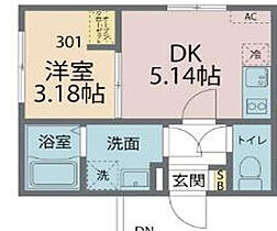 カインドネス厚木North  ｜ 神奈川県海老名市中新田2丁目（賃貸アパート1DK・3階・22.01㎡） その2