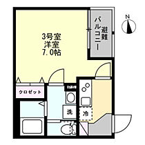 ベイルーム本厚木水引  ｜ 神奈川県厚木市水引1丁目2-20（賃貸アパート1K・3階・21.76㎡） その2