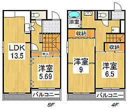 泉南一丘住宅69号棟 3LDKの間取図画像