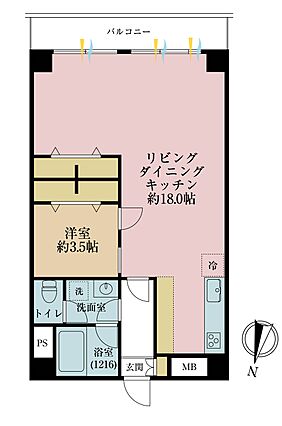 1LDK、専有...