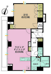 モデルノトッレ松濤 1LDKの間取り