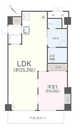 1LDK、専有...