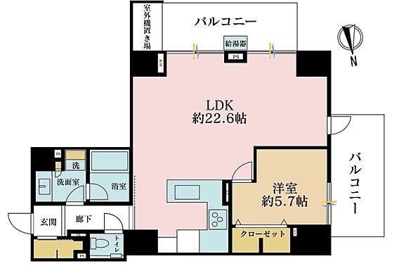 1LDK、専有...