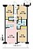 間取り：3LDK、専有面積60.23m2、バルコニー面積6.4m2