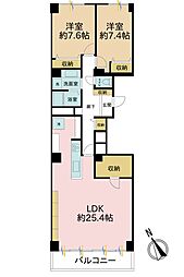 間取図画像 2LDK