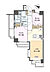 間取り：2LDK、専有面積55.99m2、バルコニー面積9.44m2