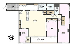 千駄ヶ谷第1スカイハイツ 3LDKの間取図画像