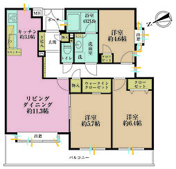 間取図画像 3LDK