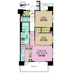 間取図画像 2LDK