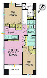 間取図画像 2LDK