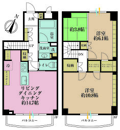 スカーラ代官山 2LDKの間取図画像