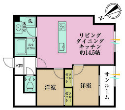 間取図画像 2LDK
