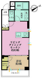 西荻窪第5コーポラス 1LDKの間取図画像