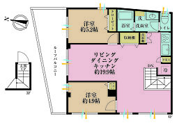アイディ西馬込 2LDKの間取図画像