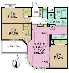 グランシティル・ロワイヤル久が原 3LDKの間取図画像