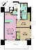 間取り：2LDK、専有面積56.02m2、バルコニー面積12.83m2