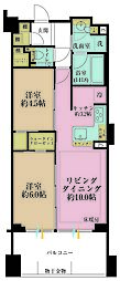 シティハウス横浜 2LDKの間取図画像