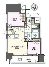 クラッシィスイート・ジオ東麻布 2LDKの間取図画像