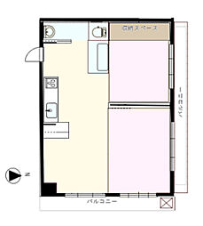 高円寺プラザ 2DKの間取図画像