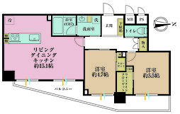 エスタシオン高円寺 2LDKの間取図画像