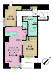 間取り：2LDK、専有面積49.9m2、バルコニー面積4.59m2
