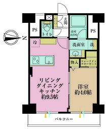 五反田ダイヤモンドマンション 1LDKの間取図画像
