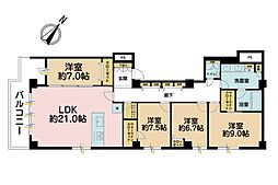 ドルフ高輪 4LDKの間取図画像