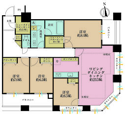 東京シーサウスブランファーレ 4LDKの間取図画像