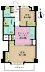 間取り：2DK、専有面積46.08m2、バルコニー面積4.28m2