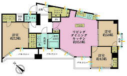 ライオンズマンション平間駅前 3LDKの間取図画像