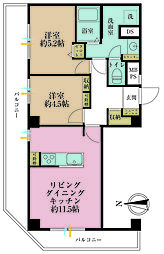 エミネンス白楽 2LDKの間取図画像