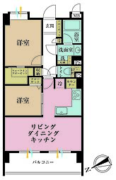 クレアトール神楽坂 2LDKの間取図画像