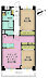 間取り：2LDK、専有面積52.65m2、バルコニー面積6.48m2