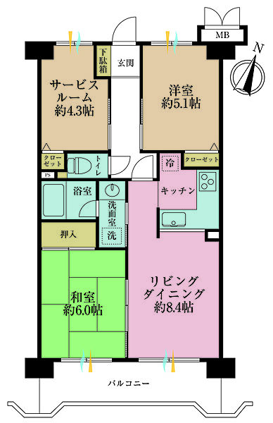 間取りを拡大表示
